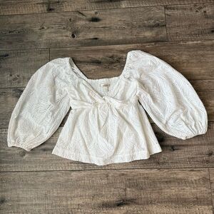 Eyelet babydoll blouse - Banana Republic